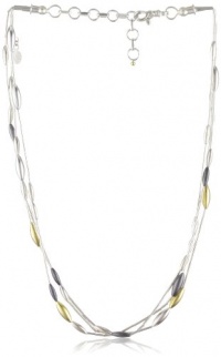 GURHAN Wheat Silver with High Karat Gold Accents Necklace