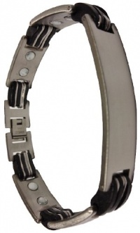 Dynamis jewelry 4-Link 12mm wide magnetic stainless steel bracelet