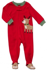 Carter's Red Reindeer Microfleece Pajamas