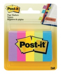 Post-it® Page Markers, 1/2-inch x 1-3/4 Inch, Ideal for Temporary Marking and Noting In Books, Assorted Ultra Colors, 500 per Pack