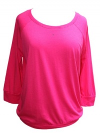 YogaColors Crystal 3/4 Sleeve Pullover Lightweight Boxy Raglan Up to Size 4XL