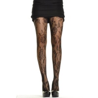 Angelina Large Floral Patterned Fishnet Pantyhose, #5277