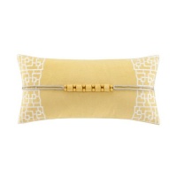 N Natori Fretwork Oblong Pillow - Oil Yellow - 9x18