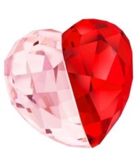 Say I love you with Swarovksi crystal. Half pink, half red and entirely faceted, this exquisite heart figurine is a gift that'll glitter beautifully in any personal space.