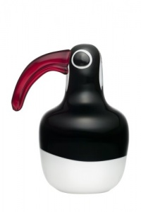 iittala Penttinen Nightbird Glass Bird, Black and White