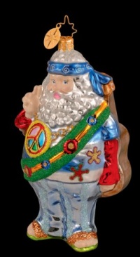 RADKO CLAUS FOR PEACE Santa Love Ornament Christmas