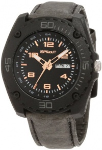 Sprout Men's ST/3005BKBKBK Date Function Black Tyvek Strap Strap Bio-Degradable Watch