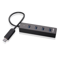 Cable Matters 4-Port SuperSpeed USB 3.0 Portable Compact Hub in Black - Bus Powered