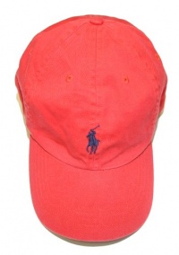 Polo Ralph Lauren Men Pony Logo Adjustable Hat Cap (One size, Red)