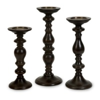 IMAX Windsor Pillar Candleholders, Set of 3