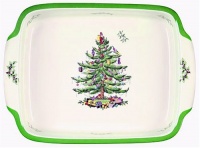 Spode Christmas Tree Rectangular Handled Dish