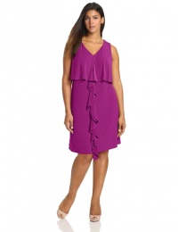 Jessica Simpson Women's Plus-Size Ruffle Front Dress