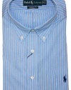 Polo Ralph Lauren Classic-Fit Striped Dress Shirt, Blue, 17 34/35