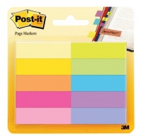 Post-it Page Markers , Assorted Bright Colors, 1/2 x 2-Inches, 50-Markers/Pad, 10-Pads/Pack