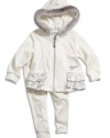 GUESS Kids Girls Baby Girl Poncho and Leggings Set (12-24m), CREAM (24M)