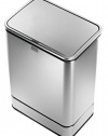 simplehuman Rectangular Sensor Recycler Can, Fingerprint-Proof Brushed Stainless Steel, 48-Liter /12.6-Gallon