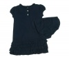 Ralph Lauren Baby Girl's Cap Sleeve Dress with Cover Navy 24 Months