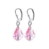 SCER310 Sterling Silver Pink Crystal Earrings Made with Swarovski Elements