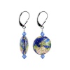 SCER412 Sterling Silver Blue Crystal Cloisonne Bead Earrings Made with Swarovski Elements