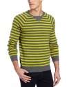 Kenneth Cole Men's Stripe Crew Neck Sweater