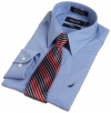 Nautica Dress Up Boys Poplin Shirt And Tie Set