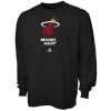 NBA adidas Miami Heat Black Primary Logo Long Sleeve T-shirt