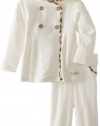 Calvin Klein Baby-Girls Infant Cream Hooded Jacket With Pant, Ivory, 18 Months