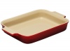 Le Creuset Stoneware 12-1/2-by-9-1/2-Inch Rectangular Baking Dish,  Cherry