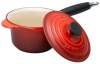 Le Creuset Enameled Cast-Iron 1-1/4-Quart Precision Pour Saucepan with Cover, Red