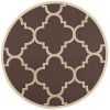 Safavieh CY6243-204 Courtyard Collection Indoor/Outdoor Round Area Rug, 6-Feet 7-Inch, Dark Brown