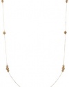 Anne Klein All that Glitters Gold-Tone and Topaz Fireball Strand Necklace, 42