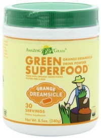 Amazing Grass Orange Dreamsicle Green SuperFood - 30 Servings, 8.5-Ounce