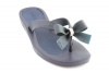 Guess Women's Tutu Bow on Vamp Flat Thong Sandal in Dark Blue Size 8