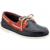 Sperry Top-Sider Men's A/O 2-Eye Relaxed Leather,Navy/Red,US 13 M