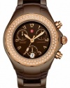 Michele Tahitian Chocolate Ceramic Diamond Gold Ladies Watch MWW12A000013