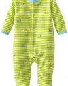 ABSORBA Baby-Boys Newborn Dinosaur V Footie, Green, 3-6 Months