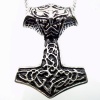 DaisyJewel Thor's Hammer Mjolnir Viking Celtic Filigree Pendant Necklace: Made From Solid Stainless Steel This Pendant Is 2 In. Long and 1.5 In. Wide and Hangs From a Matching High Quality 20 In. Diamond Cut Flat Link Chain with Lobster Clasp