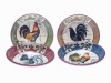 Certified International Lille Rooster 9-Inch Pasta/Soup Bowl, Assorted Designs, Set of 4