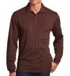 Van Heusen Mens Polo Shirt Big and Tall 3XLT XXXLT Long Sleeve Cotton Blend Wine Red