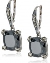 Judith Jack Aurora Sterling Silver, Marcasite and Hematite Drop Earrings