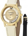 Stuhrling Original Women's 388L2.SET.02 Winchester Tiara 23 Yellow Gold-Plated Stainless Steel and Swarovski Crystal Watch with Additional Leather Strap