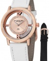 Stuhrling Original Women's 388L2.SET.03 Winchester Tiara 16k Rose Gold-Plated Stainless Steel and Swarovski Crystal Watch with Additional Leather Strap