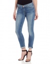 7 For All Mankind Women's Skinny Crop and Roll Jean in Summer Canyon Mountain