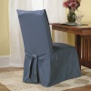 Sure Fit Cotton Duck Full Dining Room Chair Cover, Bluestone