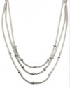 Anne Klein Necklace, 17 Silver-Tone Multi Row Mesh Necklace