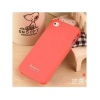 Hk Profusion Candy Color Silicone Rubber TPU Protective Case for iPhone 4/4G/4S - Peach Red