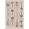 Surya ART55 Artist Studio Contemporary Hand Tufted 100% New Zealand Wool Ivory Rug (5-Feet x 8-Feet )