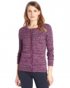 Jones New York Women's Long Sleeve Belted Cardigan Sweater, Mulberry/Amethyst, Medium