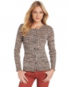 Jones New York Women's Long Sleeve Belted Cardigan Sweater, Jet Black Multi, Large