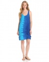 C&C California Women's Bemberg Tie Dye Layer Dress, Mirage, Medium